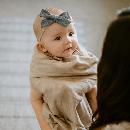 Deluxe Muslin Swaddle Blanket - Oatmeal