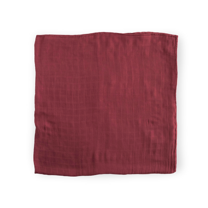 Deluxe Muslin Swaddle Blanket - Dusty Maroon