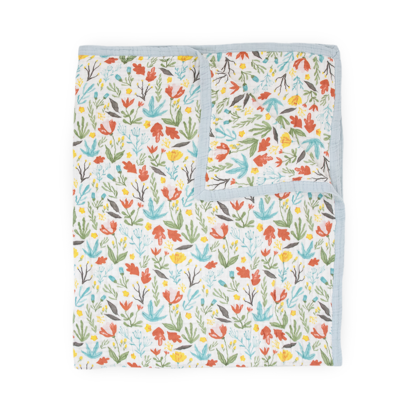 Cotton Muslin Quilted Throw - Meadow