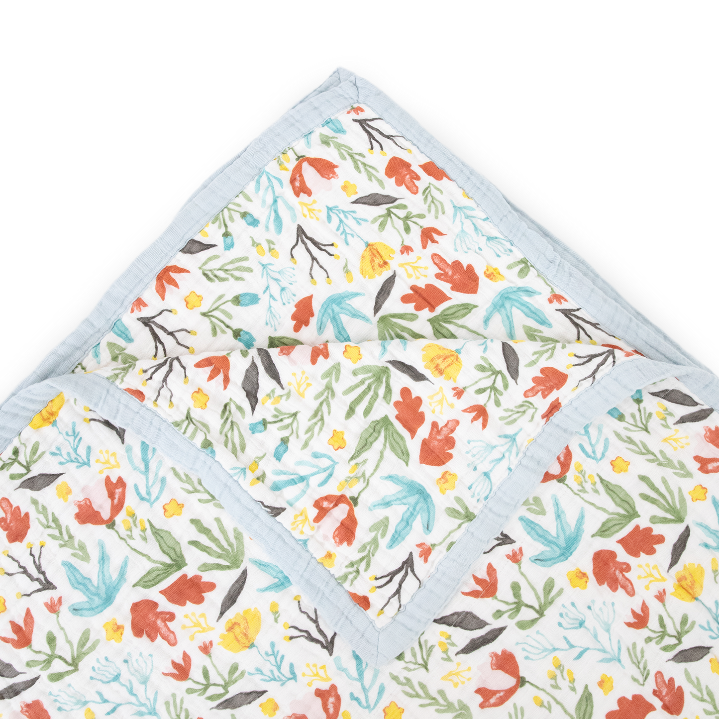 Cotton Muslin Quilted Throw - Meadow