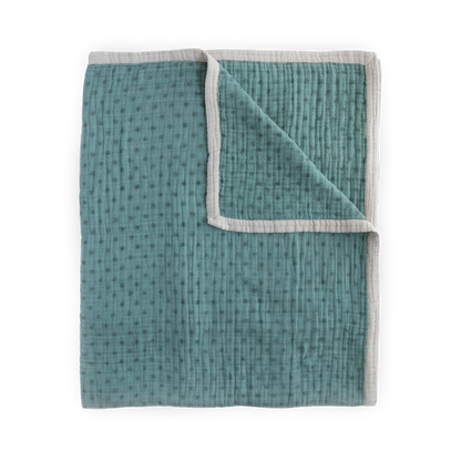 Cotton Muslin Quilted Throw - Wallflower