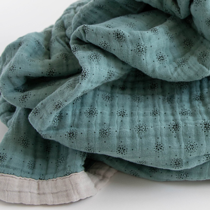 Cotton Muslin Quilted Throw - Wallflower