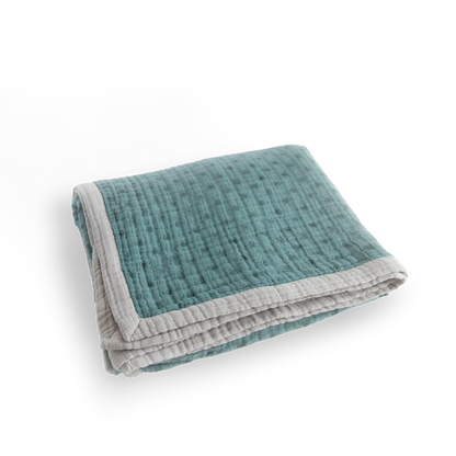 Cotton Muslin Quilted Throw - Wallflower