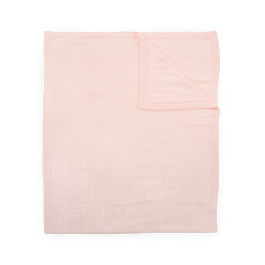 Deluxe Muslin Quilted Throw - Blush