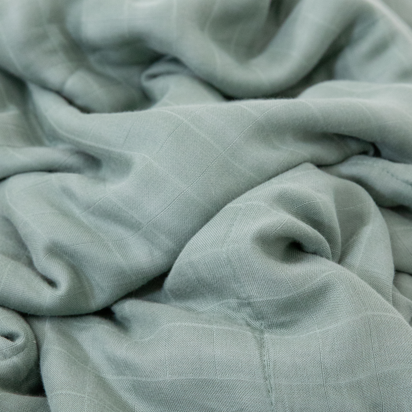 Deluxe Muslin Quilted Throw - Sage