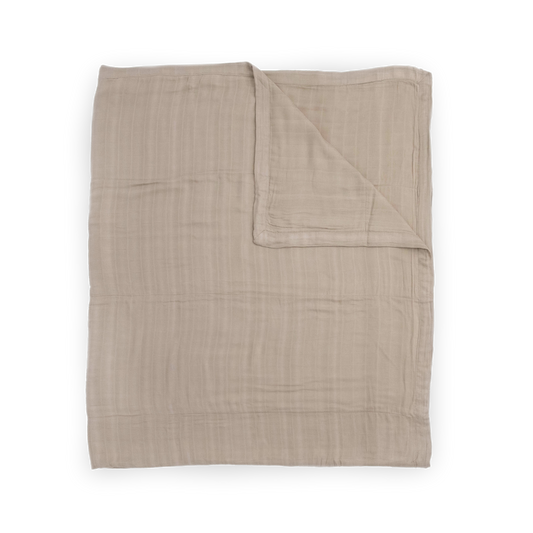 Deluxe Muslin Quilted Throw - Oatmeal