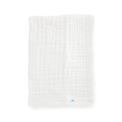 Cotton Muslin Baby Quilt - White