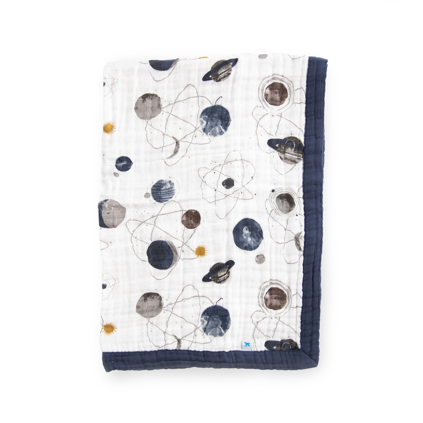 Cotton Muslin Baby Quilt - Planetary