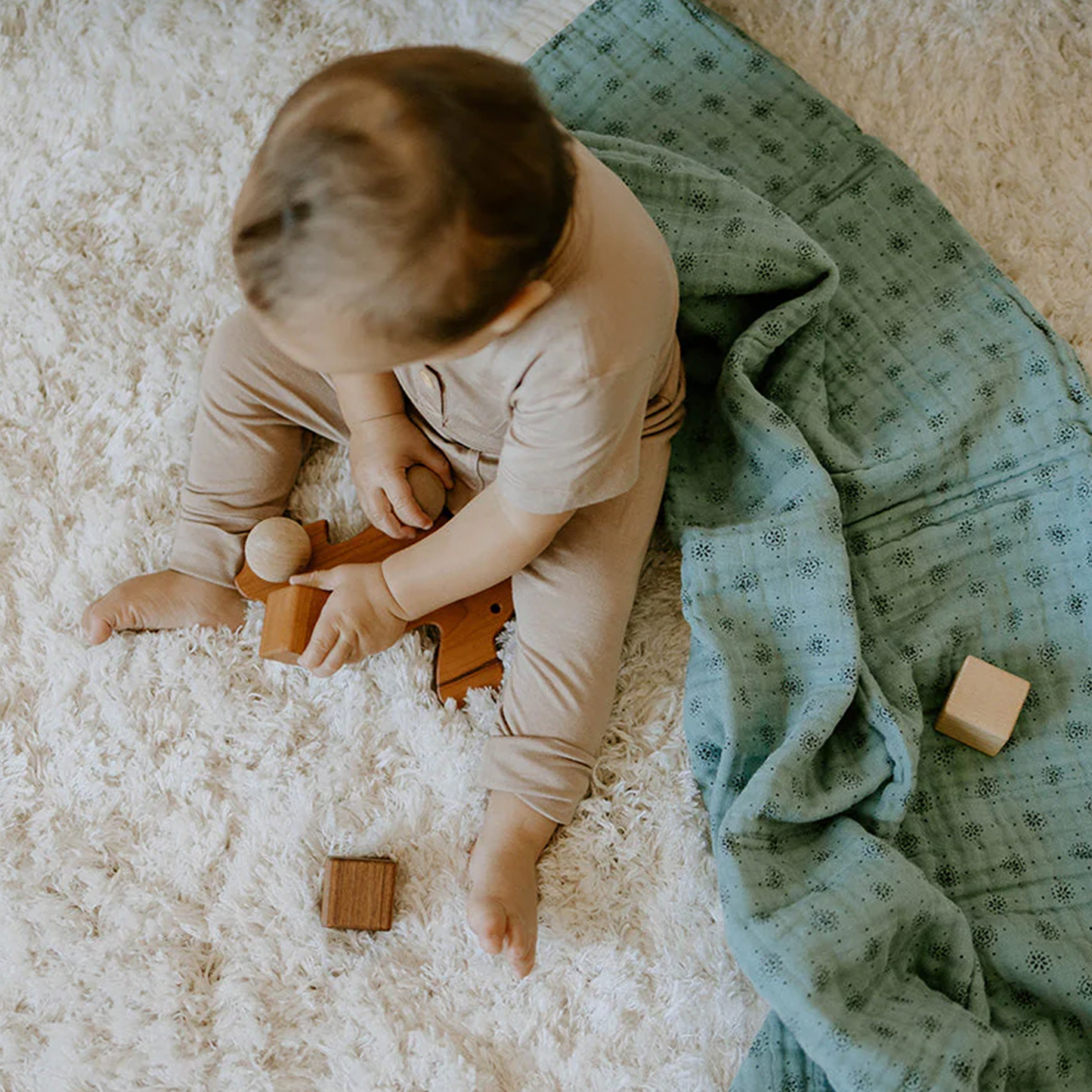 Cotton Muslin Baby Quilt - Wallflower