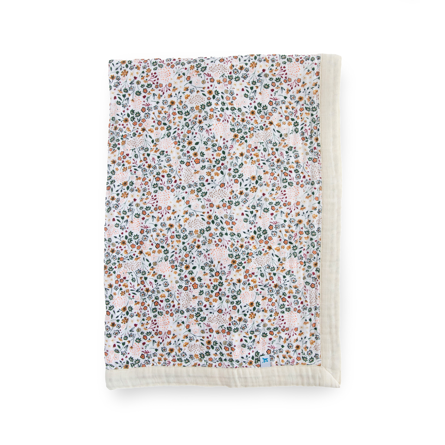 Cotton Muslin Baby Quilt - Pressed Petals