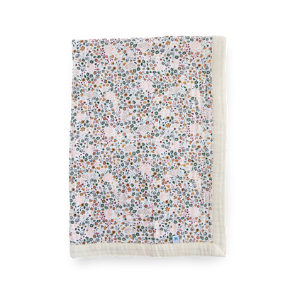 Cotton Muslin Baby Quilt - Pressed Petals