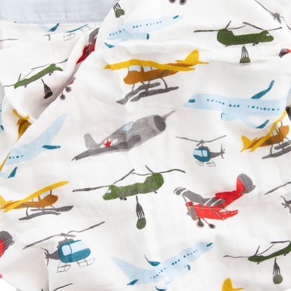 Deluxe Muslin Baby Quilt - Air Show