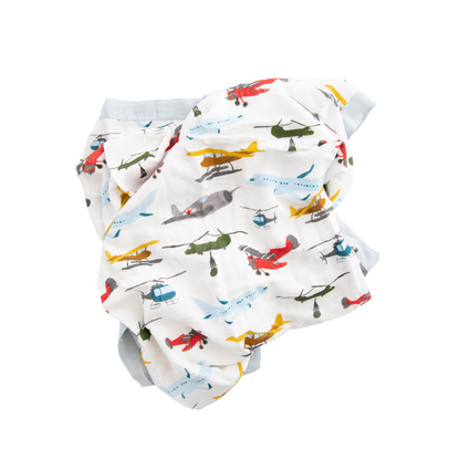 Deluxe Muslin Baby Quilt - Air Show