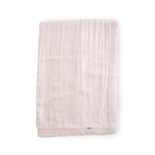 Deluxe Muslin Baby Quilt - Blush