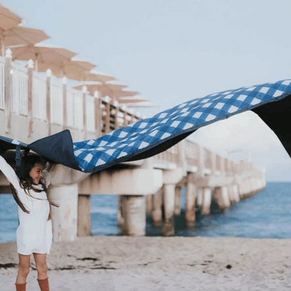 Outdoor Blanket - Navy Plaid