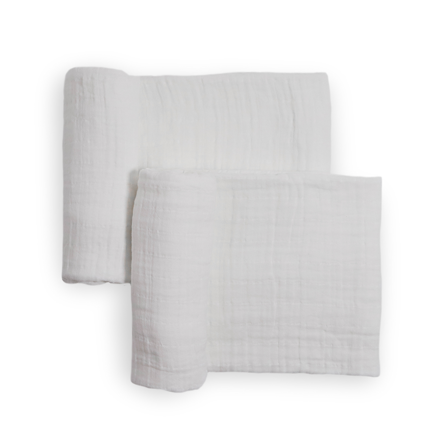 Organic Cotton Muslin Swaddle Blanket 2 Pack - White