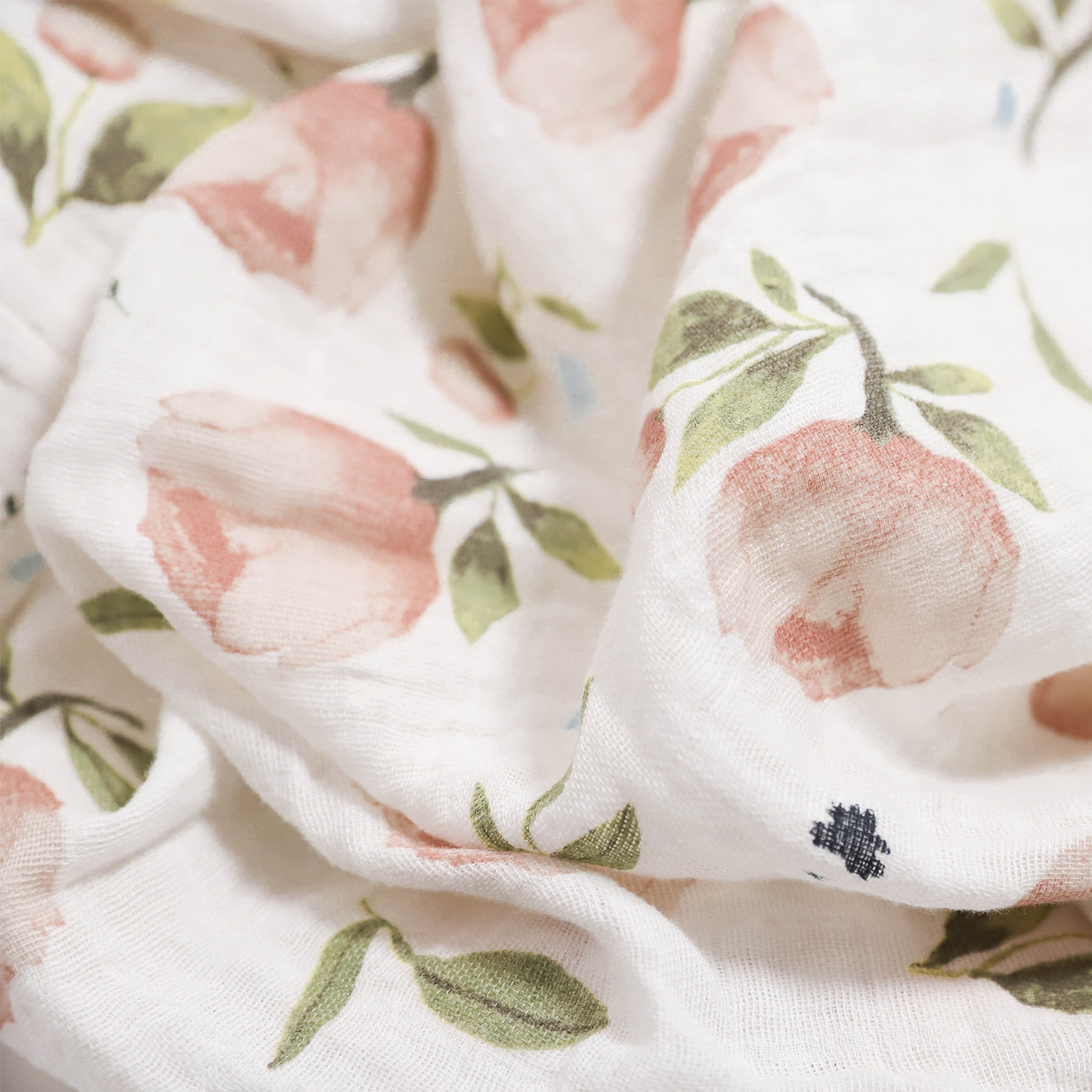 Organic Cotton Muslin Swaddle Blanket 2 Pack - Watercolor Floret