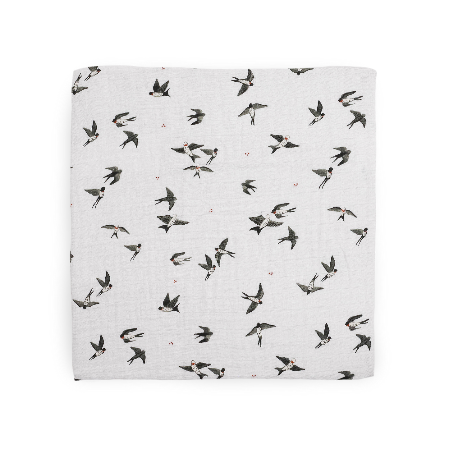 Organic Cotton Muslin Swaddle Blanket 2 Pack - Swallows