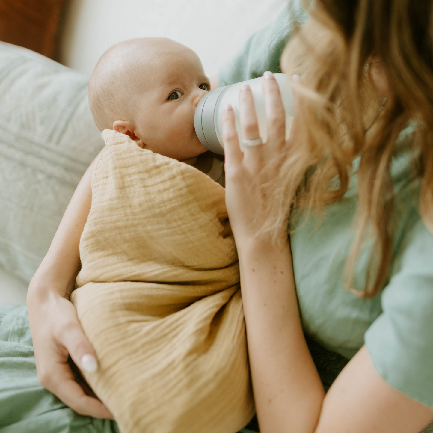 Organic Cotton Muslin Swaddle Blanket 2 Pack - Swallows