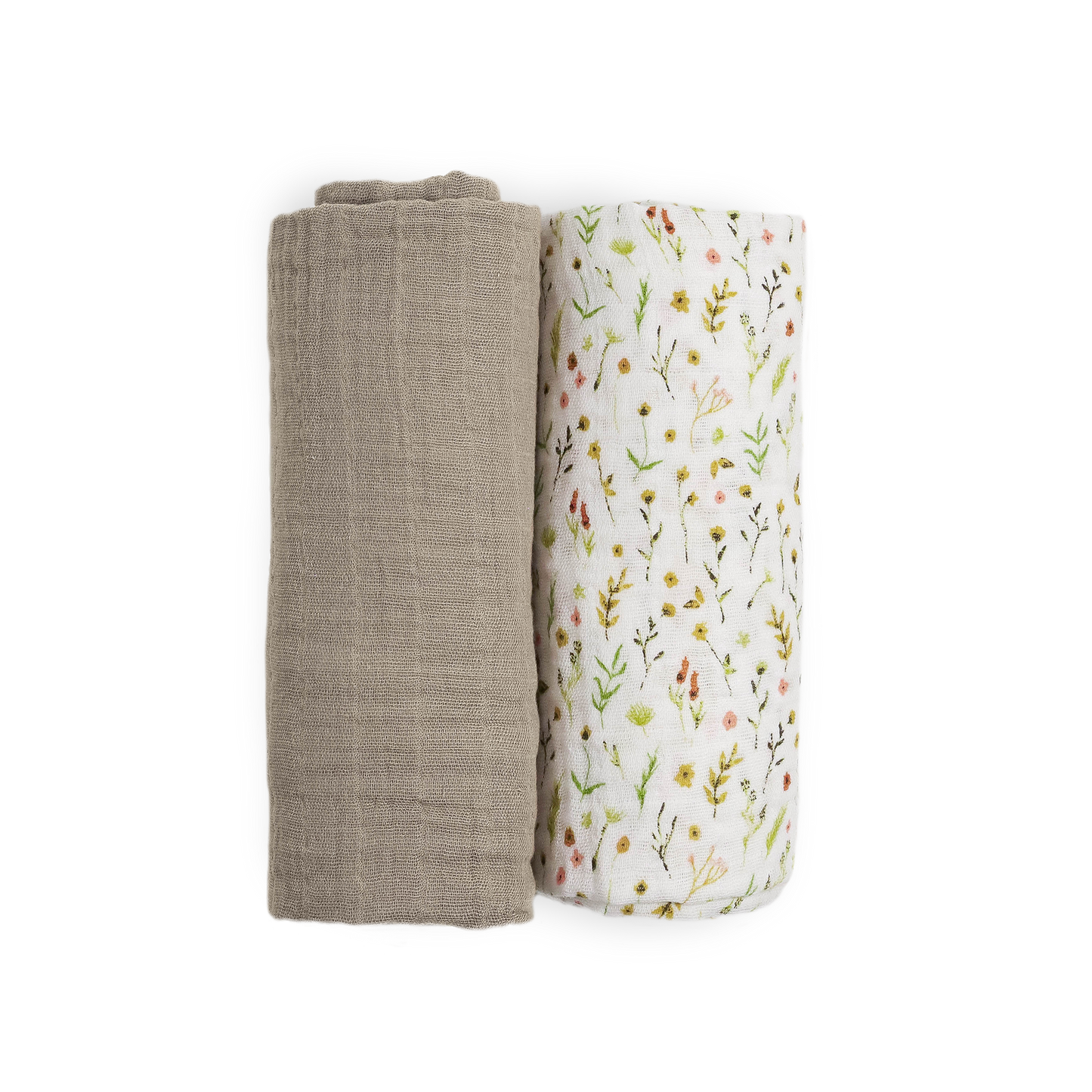 Organic Cotton Muslin Swaddle Blanket 2 Pack - Floral Field