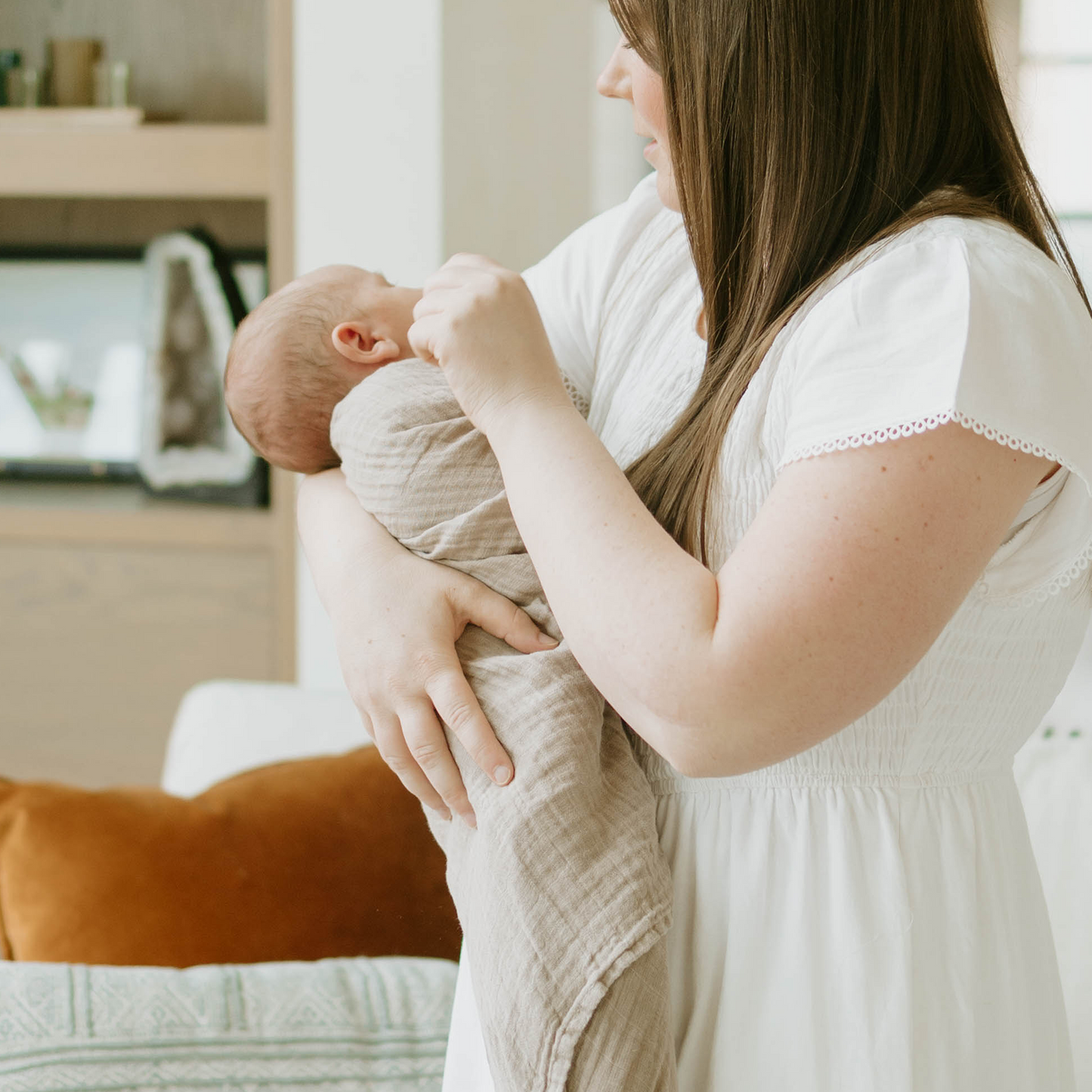 Organic Cotton Muslin Swaddle Blanket 2 Pack - Floral Field