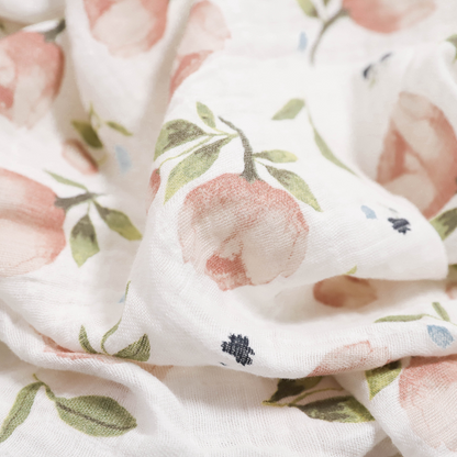 Organic Cotton Muslin Swaddle Blanket - Watercolor Floret