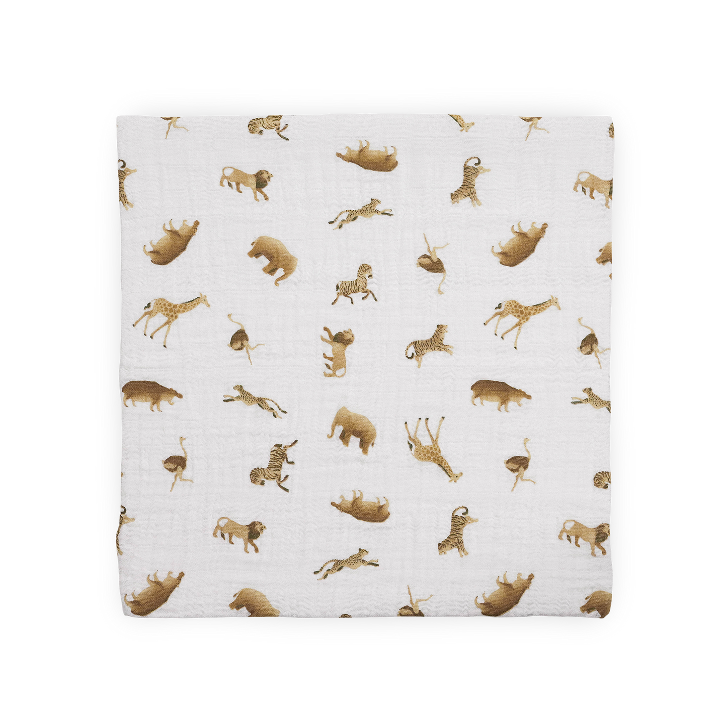 Organic Cotton Muslin Swaddle Blanket - Animal Crackers