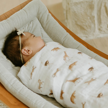 Organic Cotton Muslin Swaddle Blanket - Animal Crackers