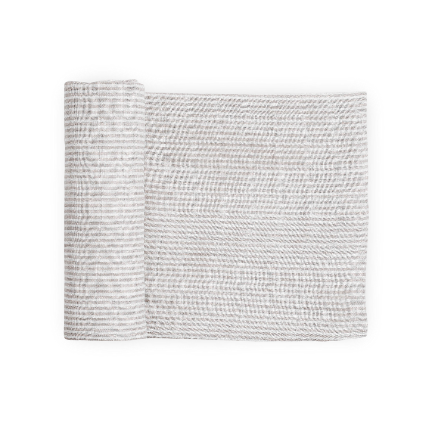 Organic Cotton Muslin Swaddle Blanket - Sand Stripe