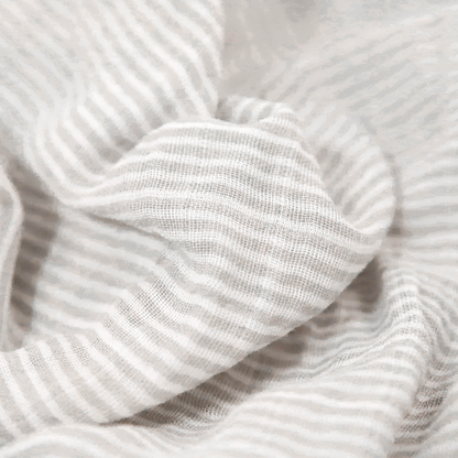 Organic Cotton Muslin Swaddle Blanket - Sand Stripe