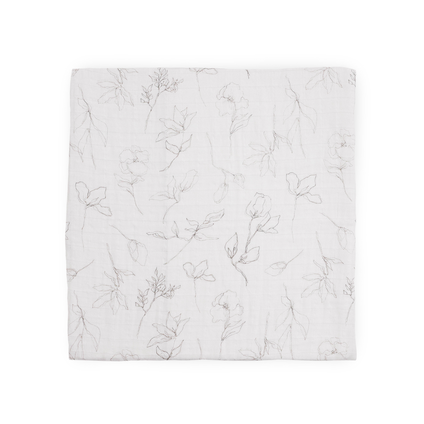 Organic Cotton Muslin Swaddle Blanket - Pencil Floral