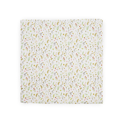 Organic Cotton Muslin Swaddle Blanket - Floral Field