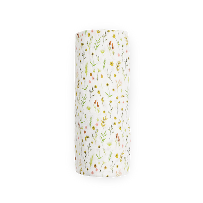 Organic Cotton Muslin Swaddle Blanket - Floral Field