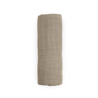 Organic Cotton Muslin Swaddle Blanket - Driftwood