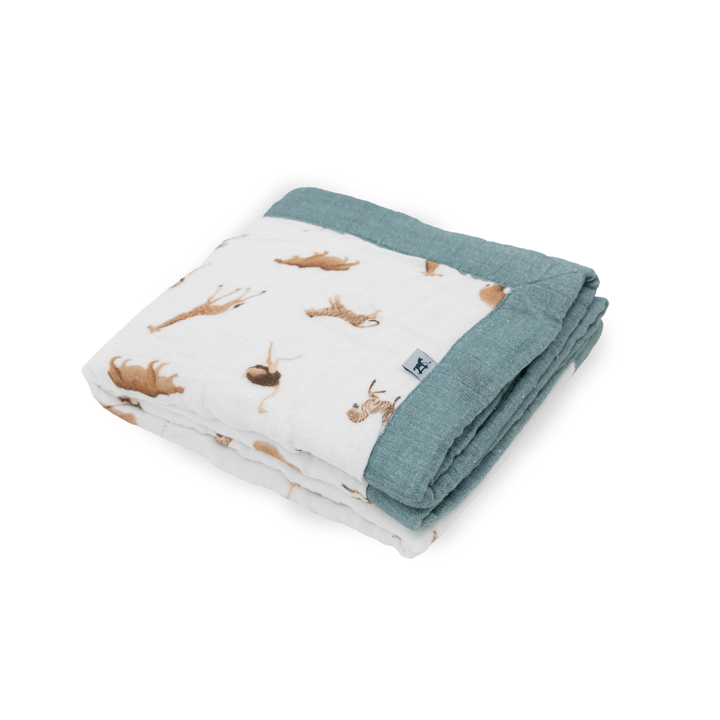 Organic Cotton Muslin Baby Quilt - Animal Crackers