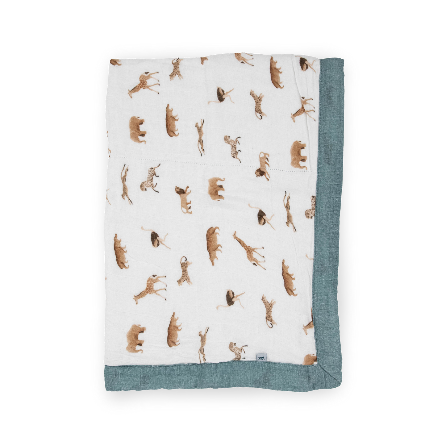 Organic Cotton Muslin Baby Quilt - Animal Crackers