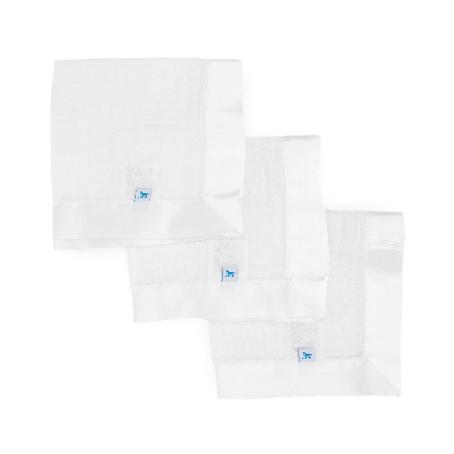 Cotton Muslin Security Blanket 3 Pack - White