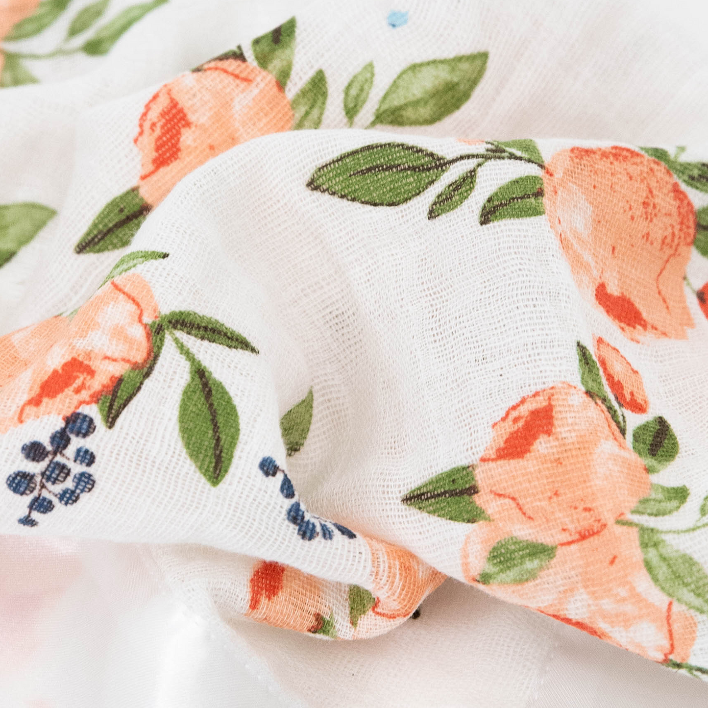 Cotton Muslin Security Blanket 3 Pack - Watercolor Roses