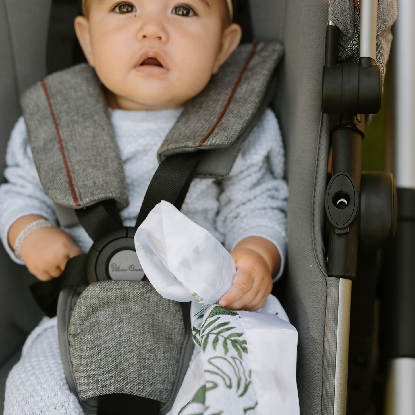 Cotton Muslin Security Blanket 3 Pack - Tropical Leaf