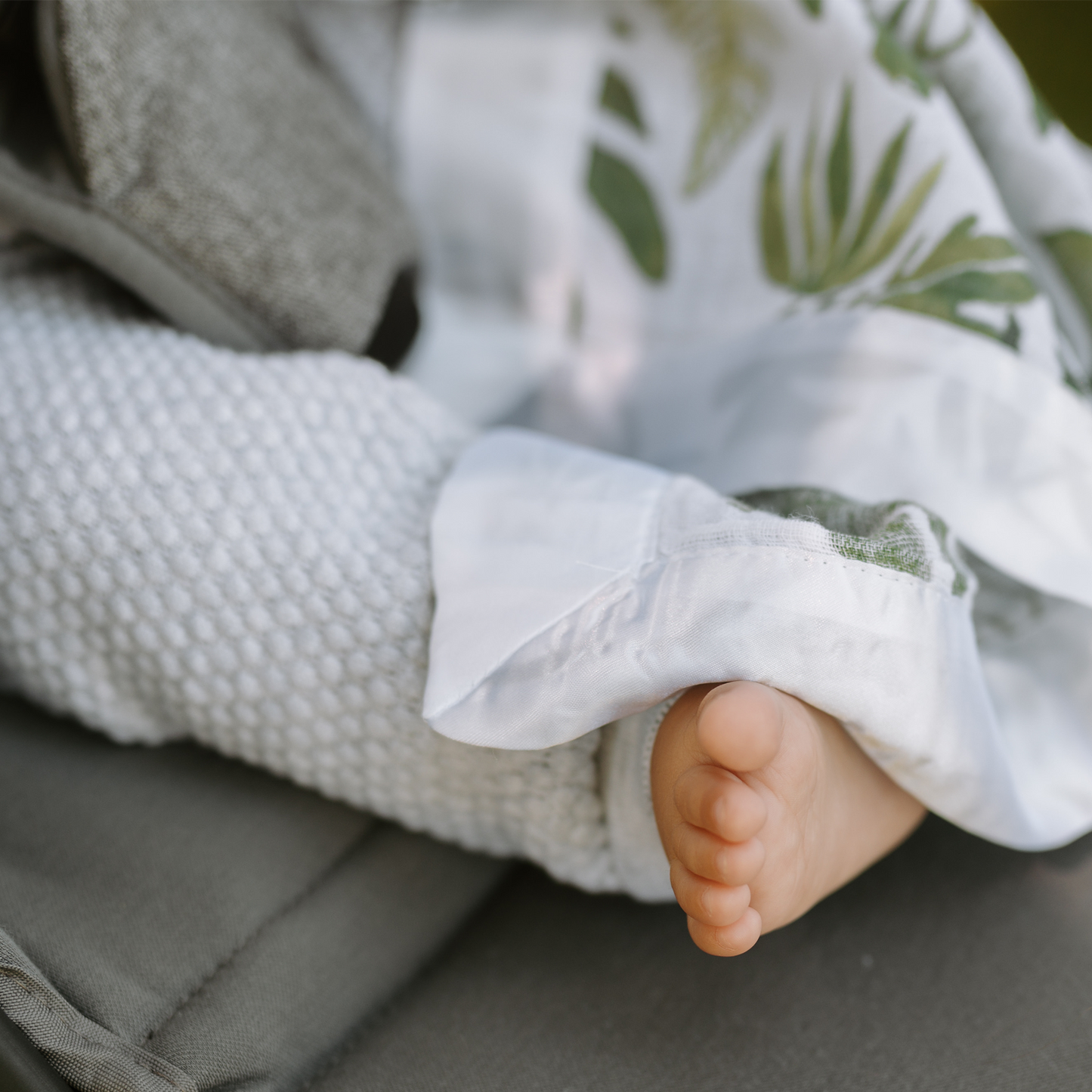 Cotton Muslin Security Blanket 3 Pack - Tropical Leaf