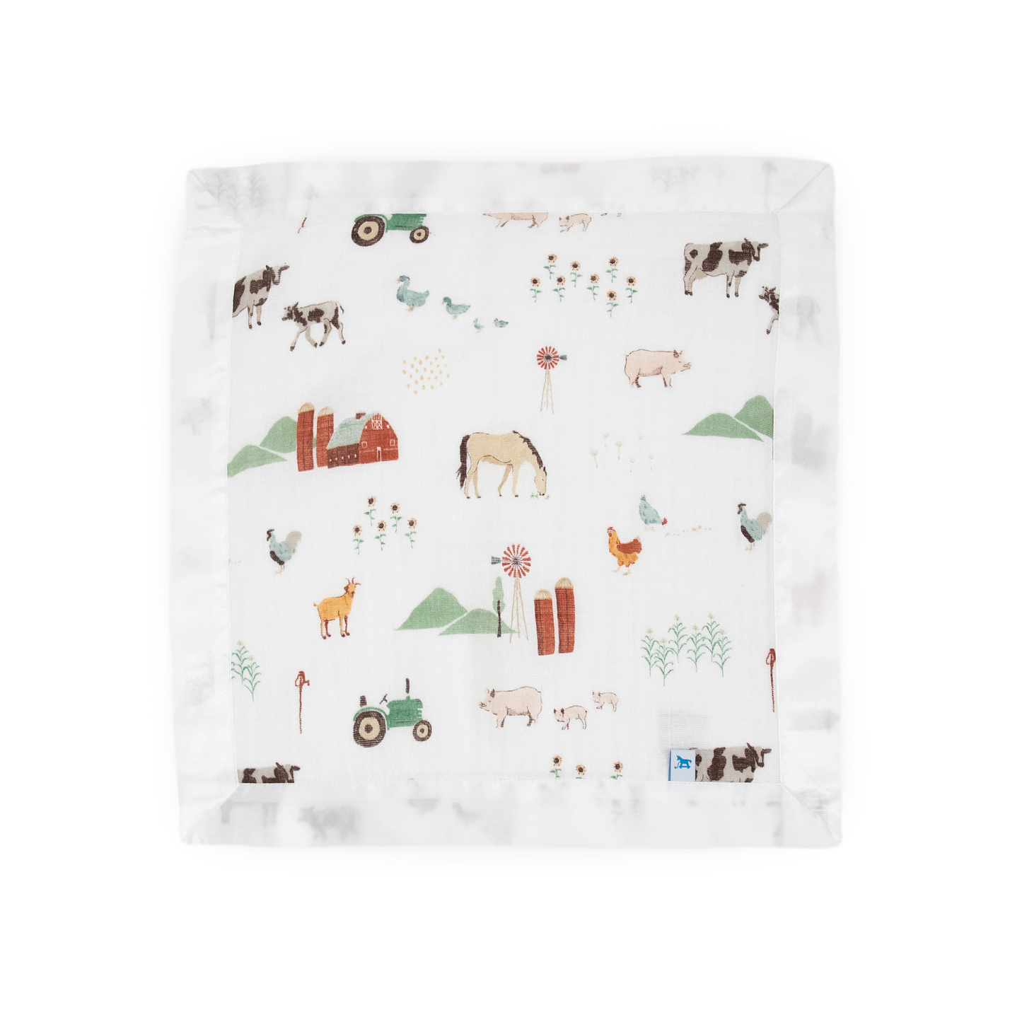 Cotton Muslin Security Blanket 3 Pack - Farmyard