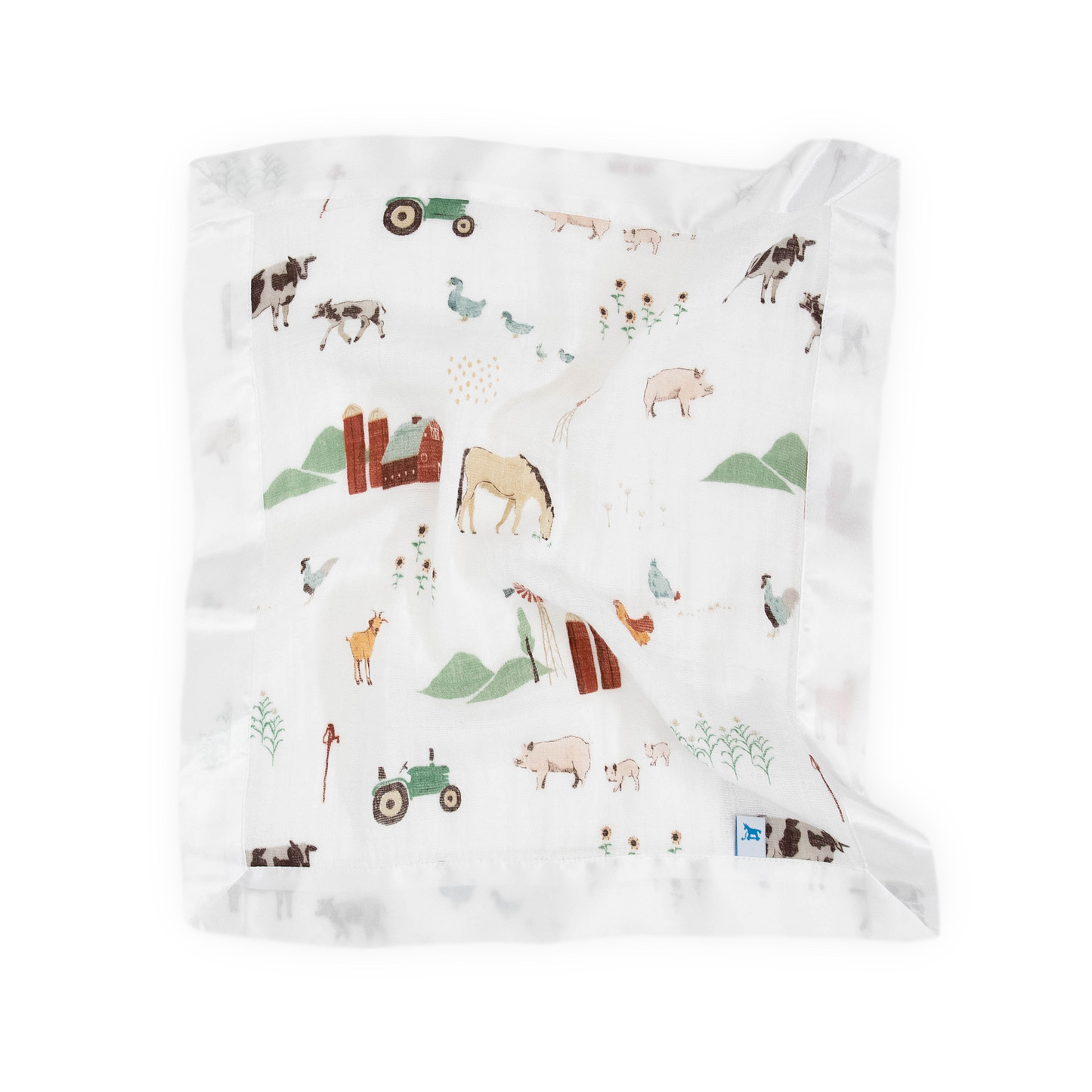 Cotton Muslin Security Blanket 3 Pack - Farmyard