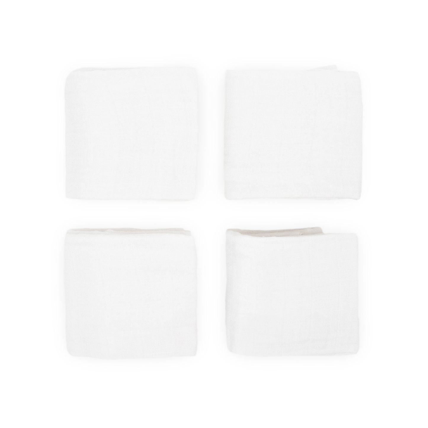 Cotton Muslin Squares 4 Pack - White