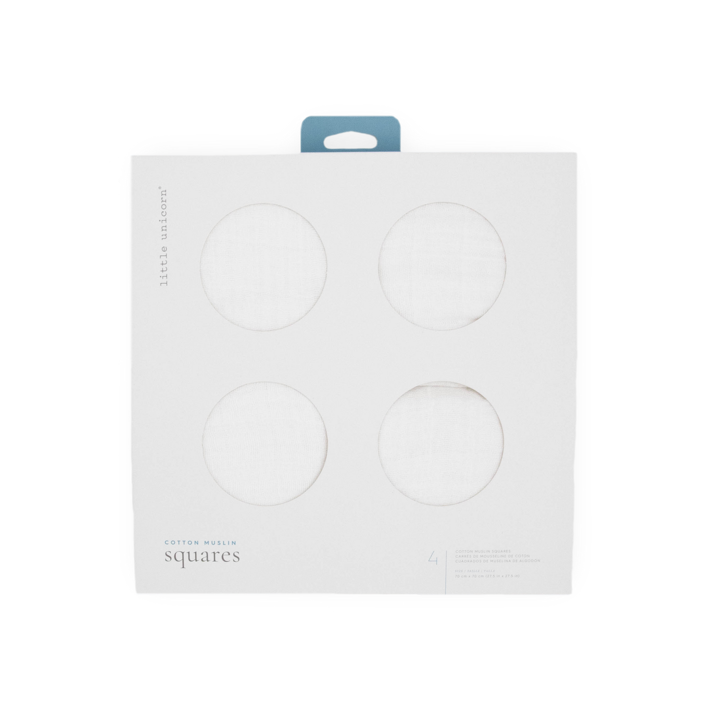 Cotton Muslin Squares 4 Pack - White