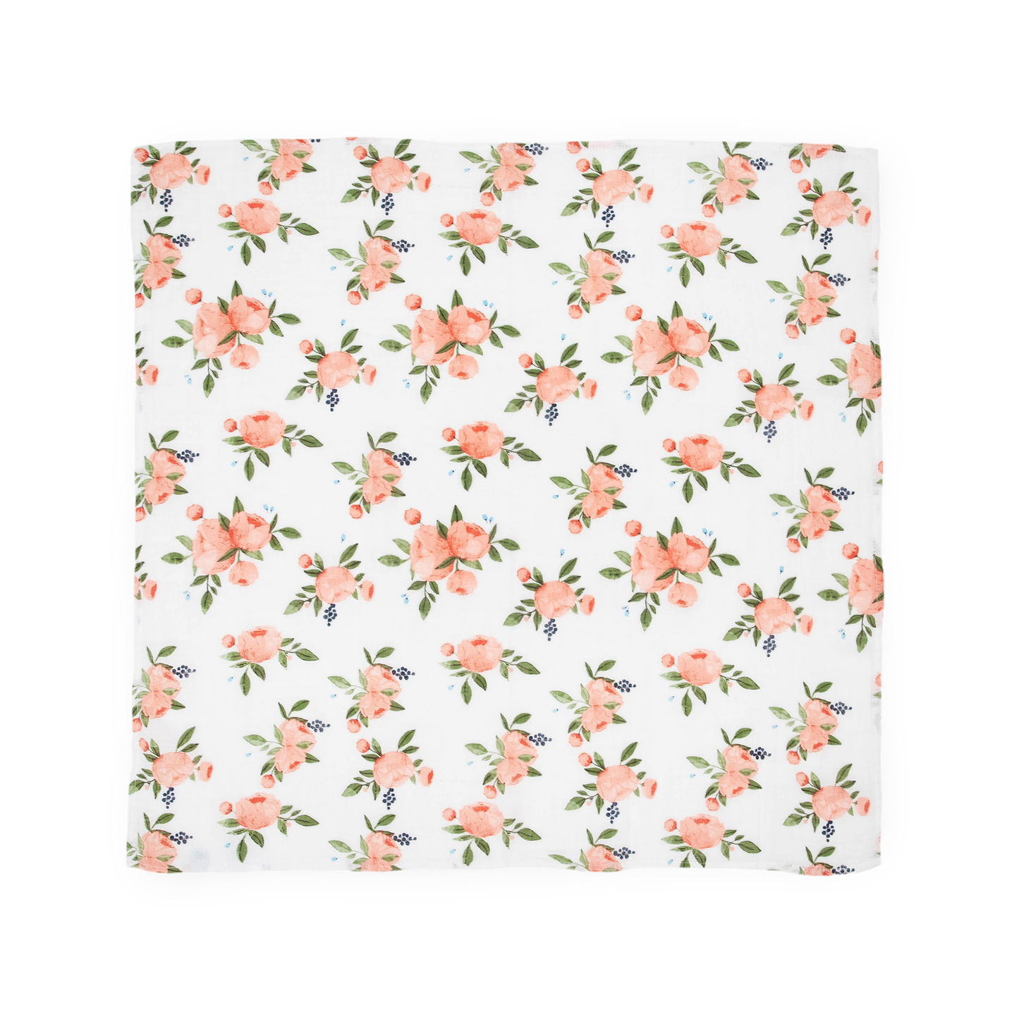 Cotton Muslin Squares 4 Pack - Watercolor Roses