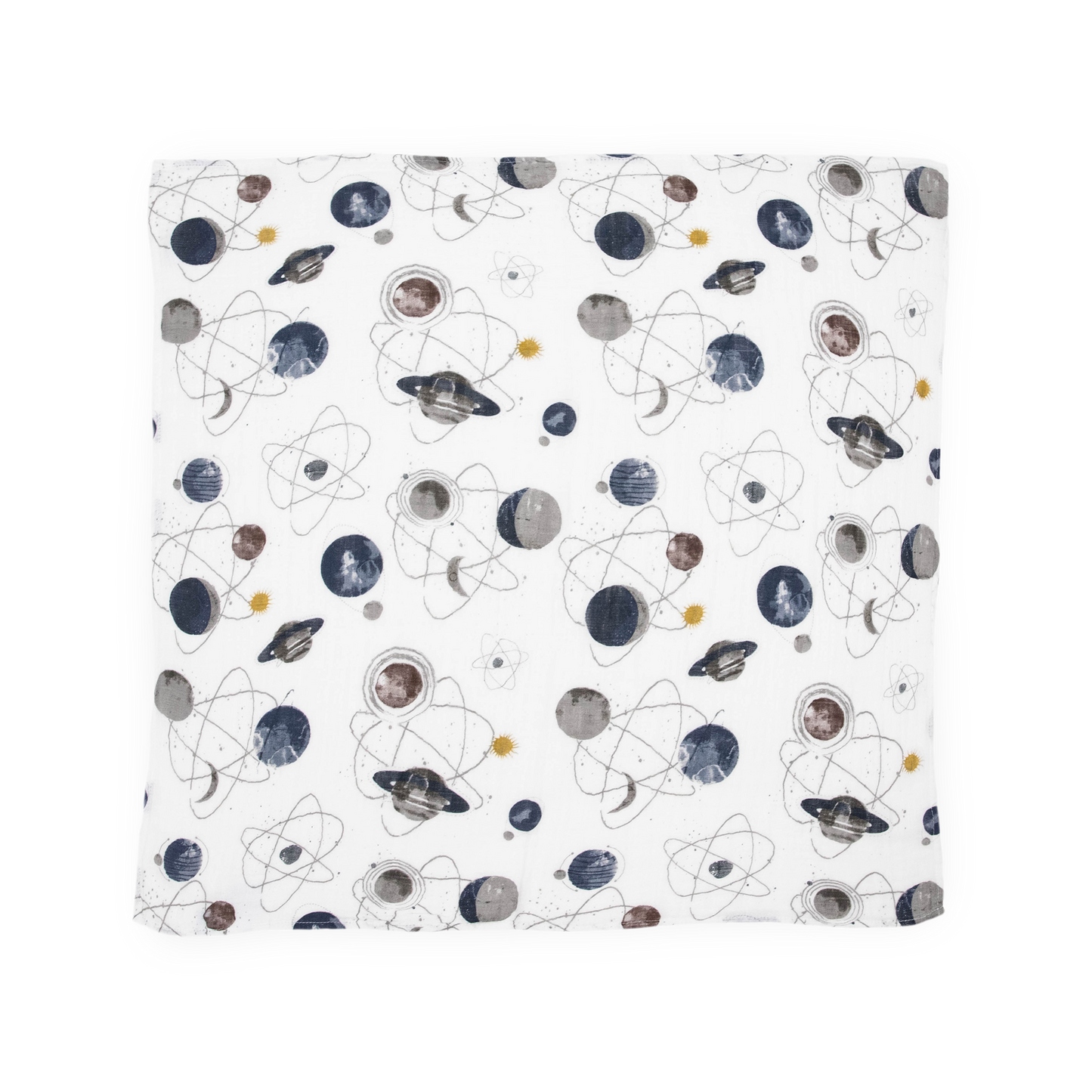 Cotton Muslin Squares 4 Pack - Planetary