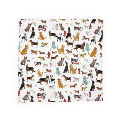 Cotton Muslin Squares 4 Pack - Woof