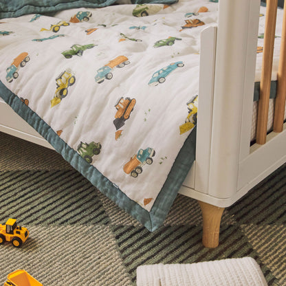 Cotton Muslin Toddler Comforter - Work Trucks