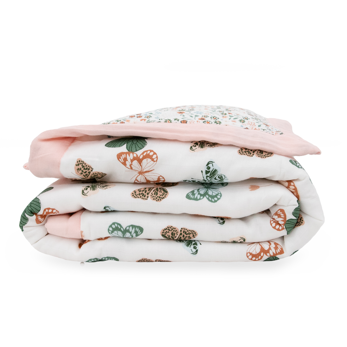 Cotton Muslin Toddler Comforter - Butterflies