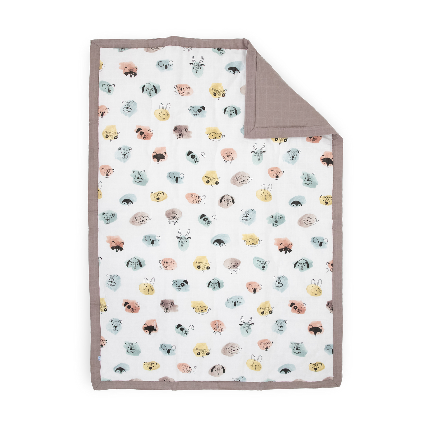 Cotton Muslin Toddler Bedding 3 Piece Set - Watercolor Critters